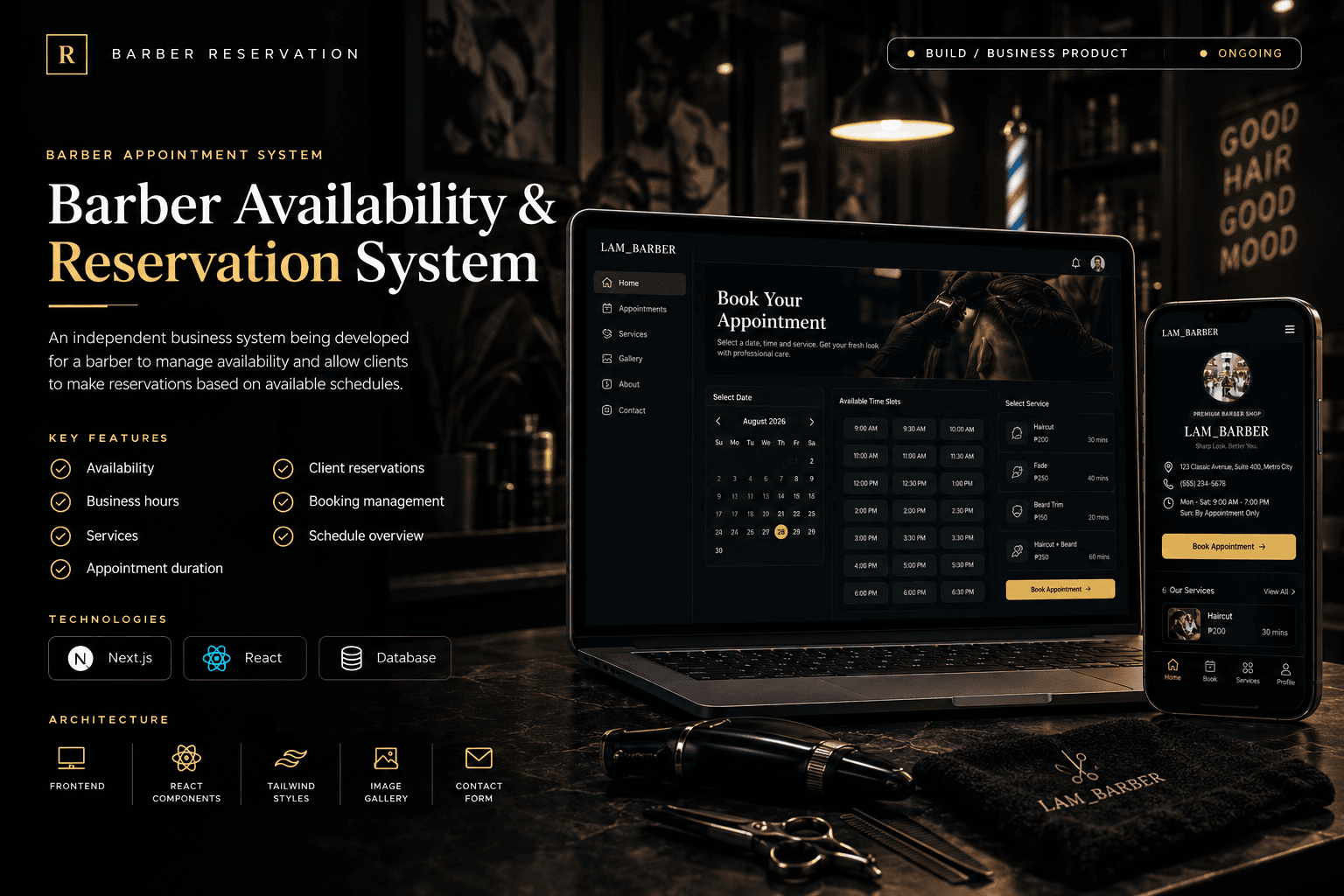 Barber Availability & Reservation System Preview