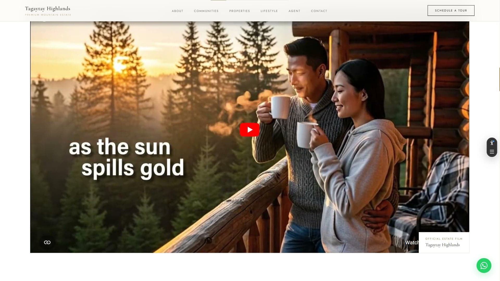 Tagaytay Highlands Website screenshot 3
