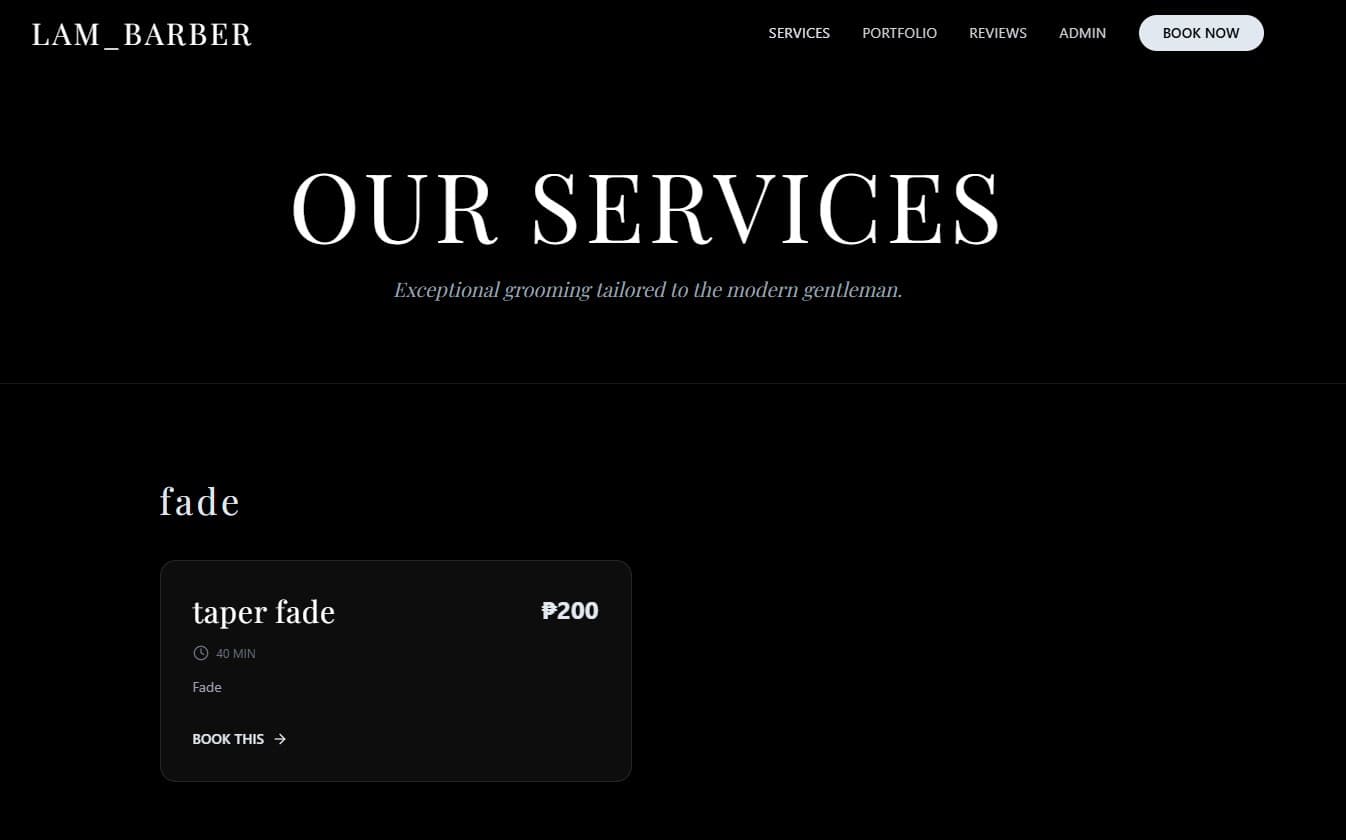 Barber Availability & Reservation System screenshot 2