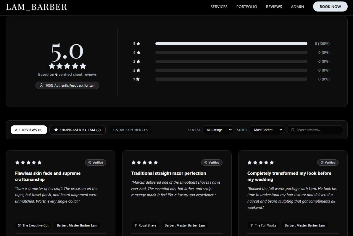 Barber Availability & Reservation System screenshot 3