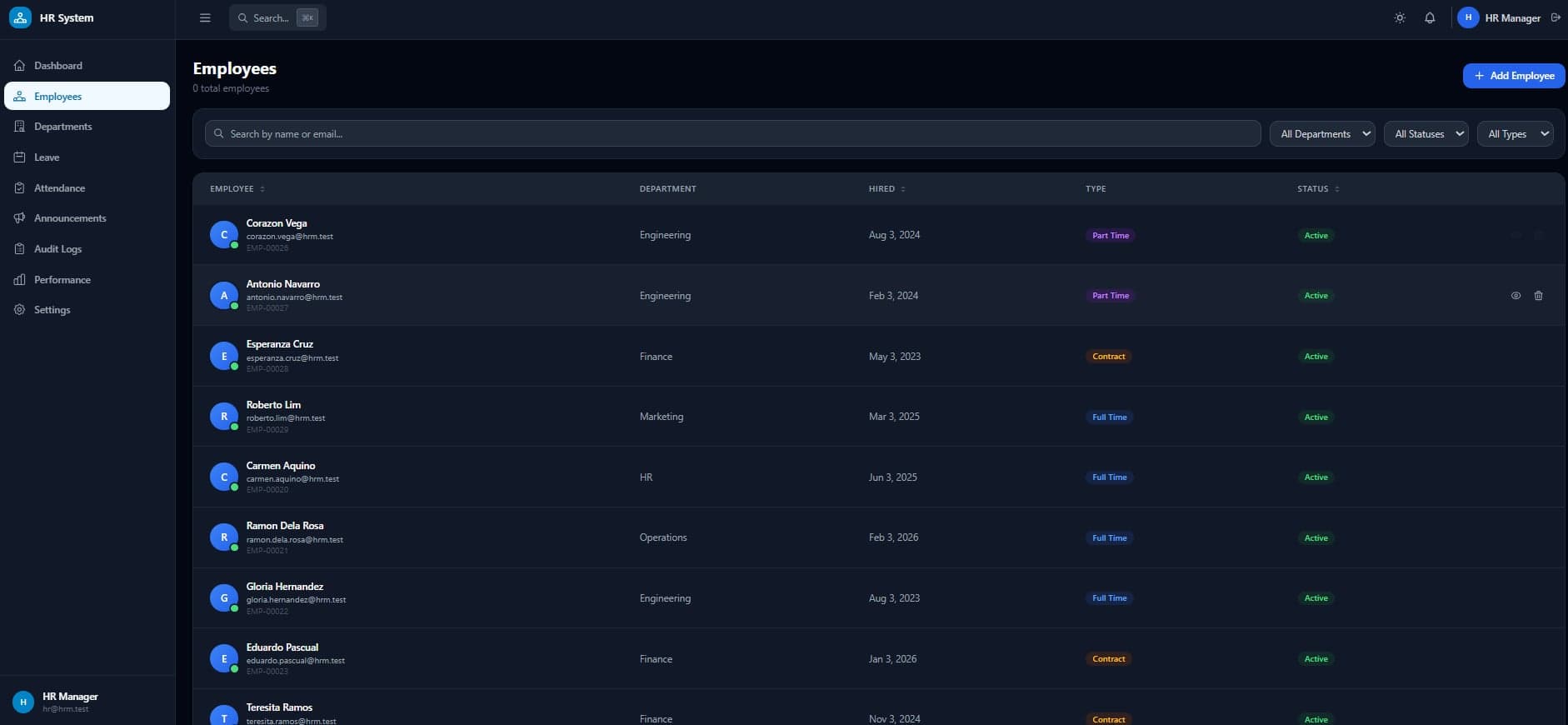 HR Management System screenshot 3